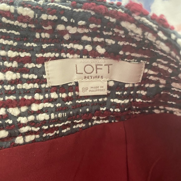 Loft Maroon Tweed Skirt - Picture 3 of 5